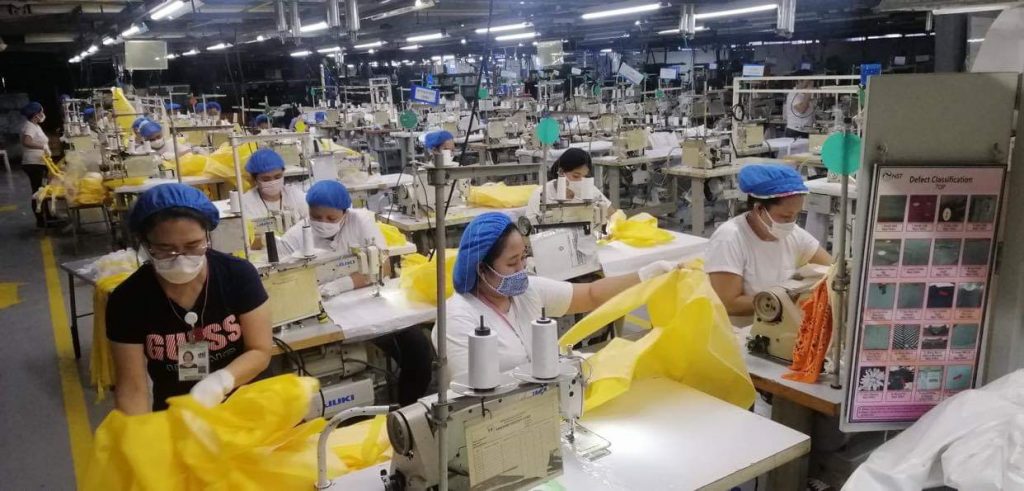 DTI 4-A’s SSF for Garments Production manufactures PPE coveralls for healthcare workers